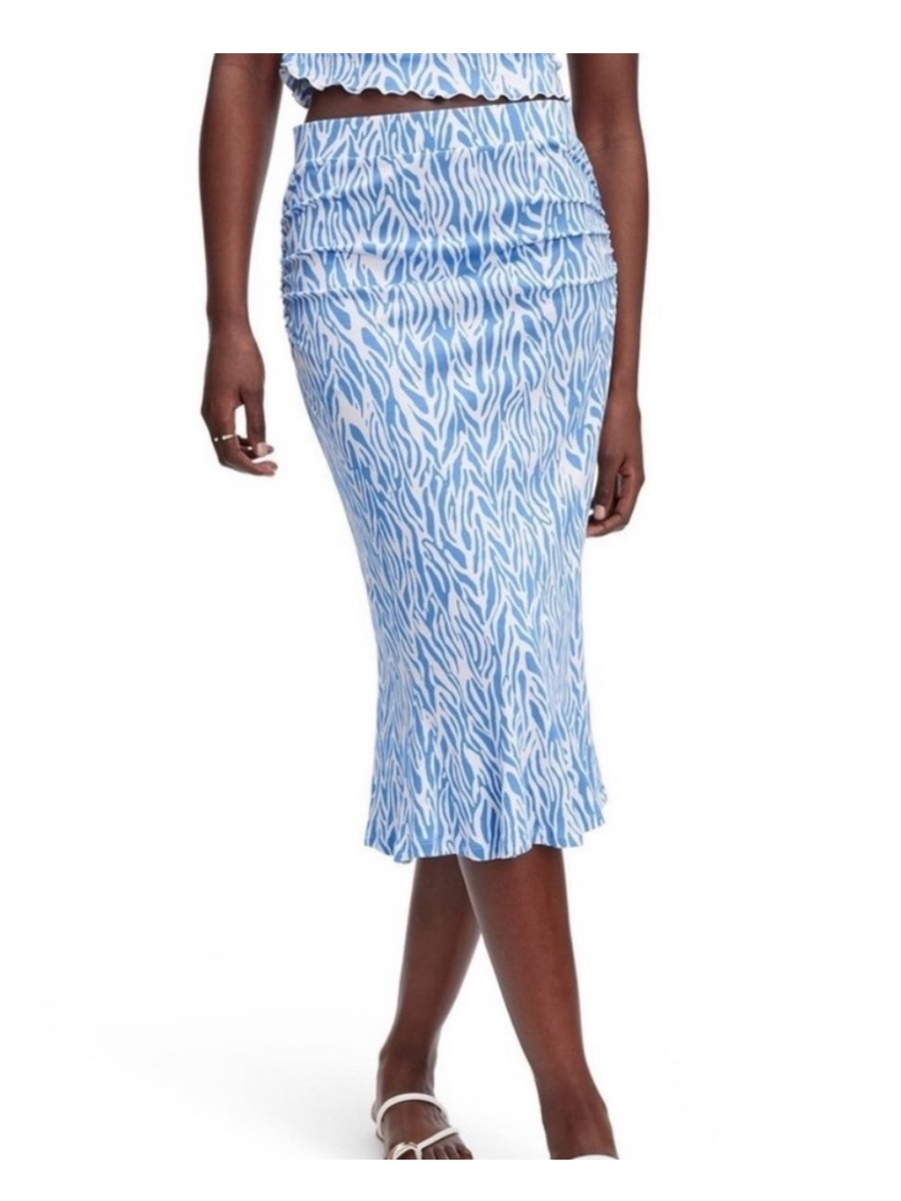 DVF for Target A-Line Sea Twig Blue Skirt